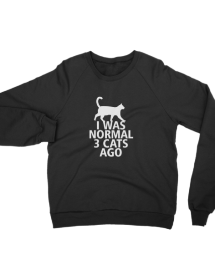 I Was Normal 3 Cats Ago - Funny Cat Sweatshirt