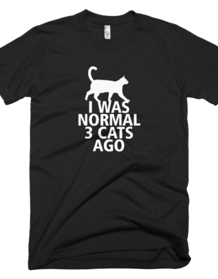I Was Normal 3 Cats Ago - Funny Cat Tees For Men