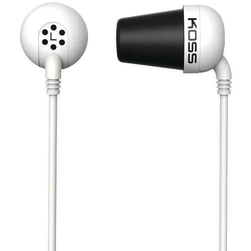Free Shipping White Koss Plug In-Ear Earbuds