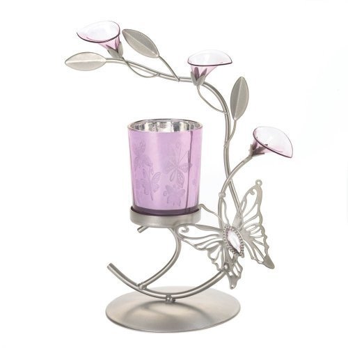 Free Shipping Pink Butterfly Candleholder
